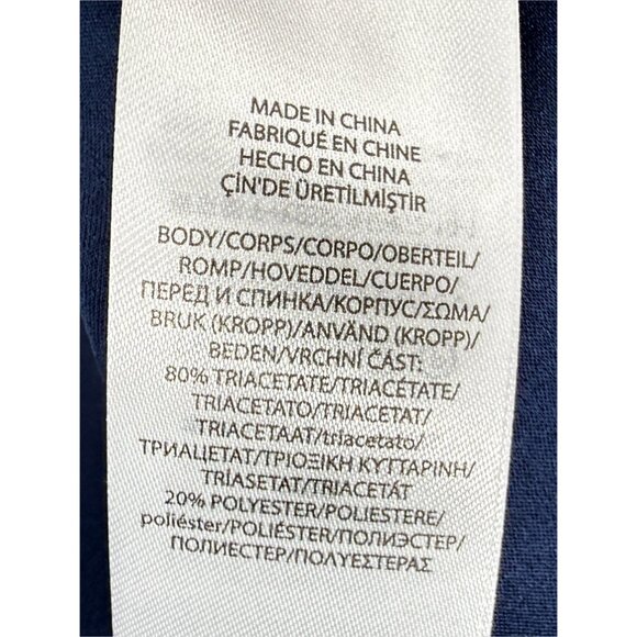 Polo Ralph Lauren Satin Midi Slip Dress in Newport Navy Sz 6 - Picture 9 of 13